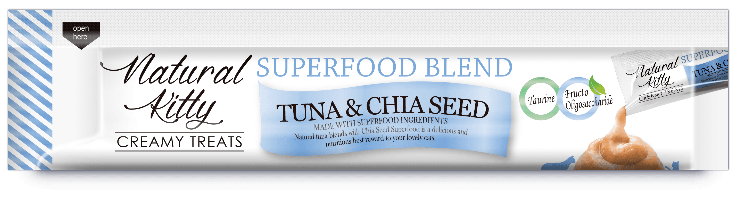 Natural Kitty Creamy Treats Superfood Blend Tuna and Chia Seed - FrontT_C