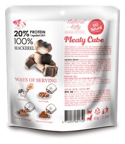 Natural Kitty Meaty Cube Mackerel - Kostkimiesnezmakrelityl