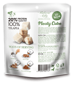 Natural Kitty Meaty Cube Tilapia - Kostkimiesneztilapiityl