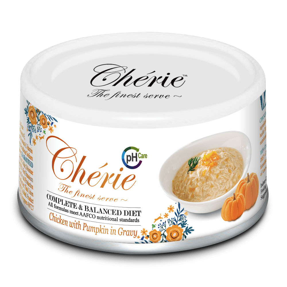 Chérie Complete and Balanced Diet Chicken with Pumpkin in Gravy 80g.