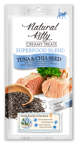 Natural Kitty Creamy Treats Superfood Blend Tuna and Chia Seed - NKCTt_c