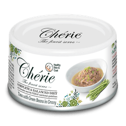 Chérie Complete and Balanced Diet Tuna with Green Beans in Gravy 80g. - Tunczykzzielonafasolka