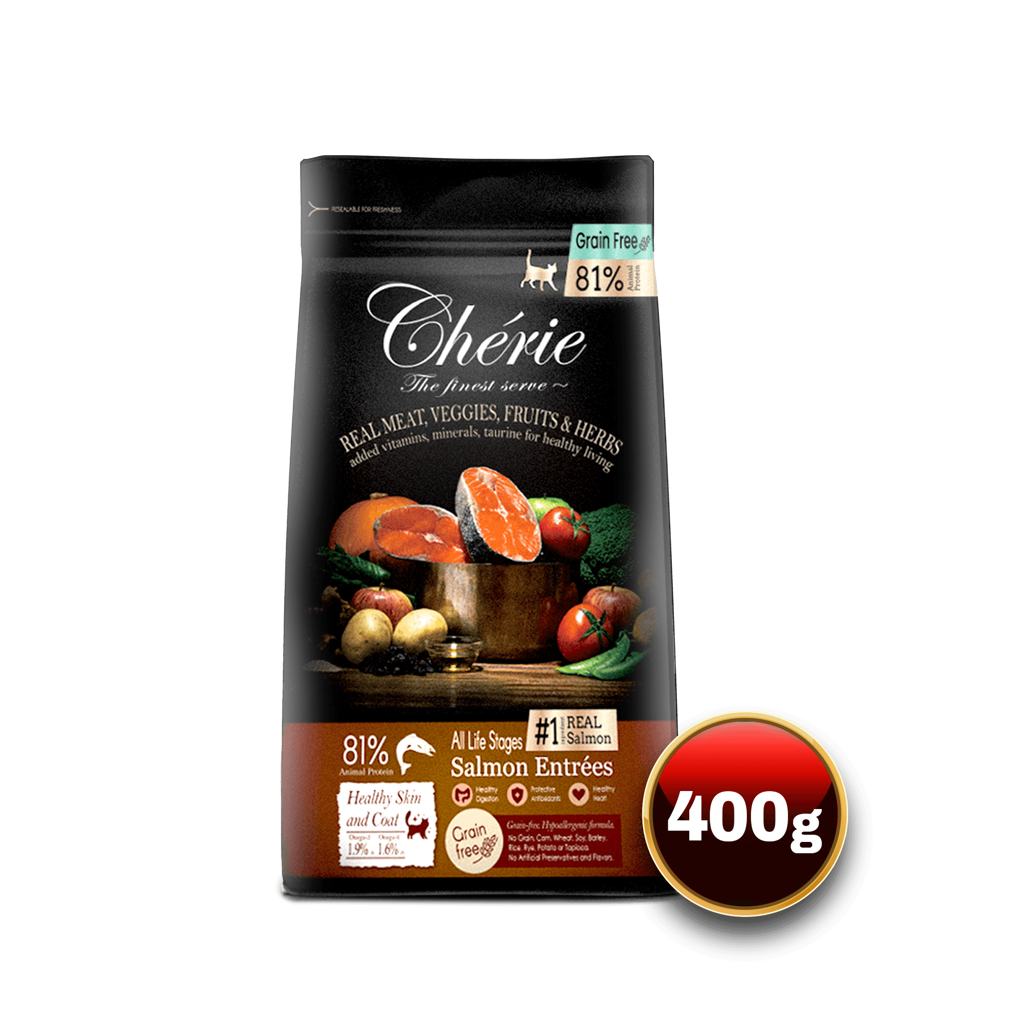 Pettric Cherie Salmon Dry Food 400g. - cheriesalmon400