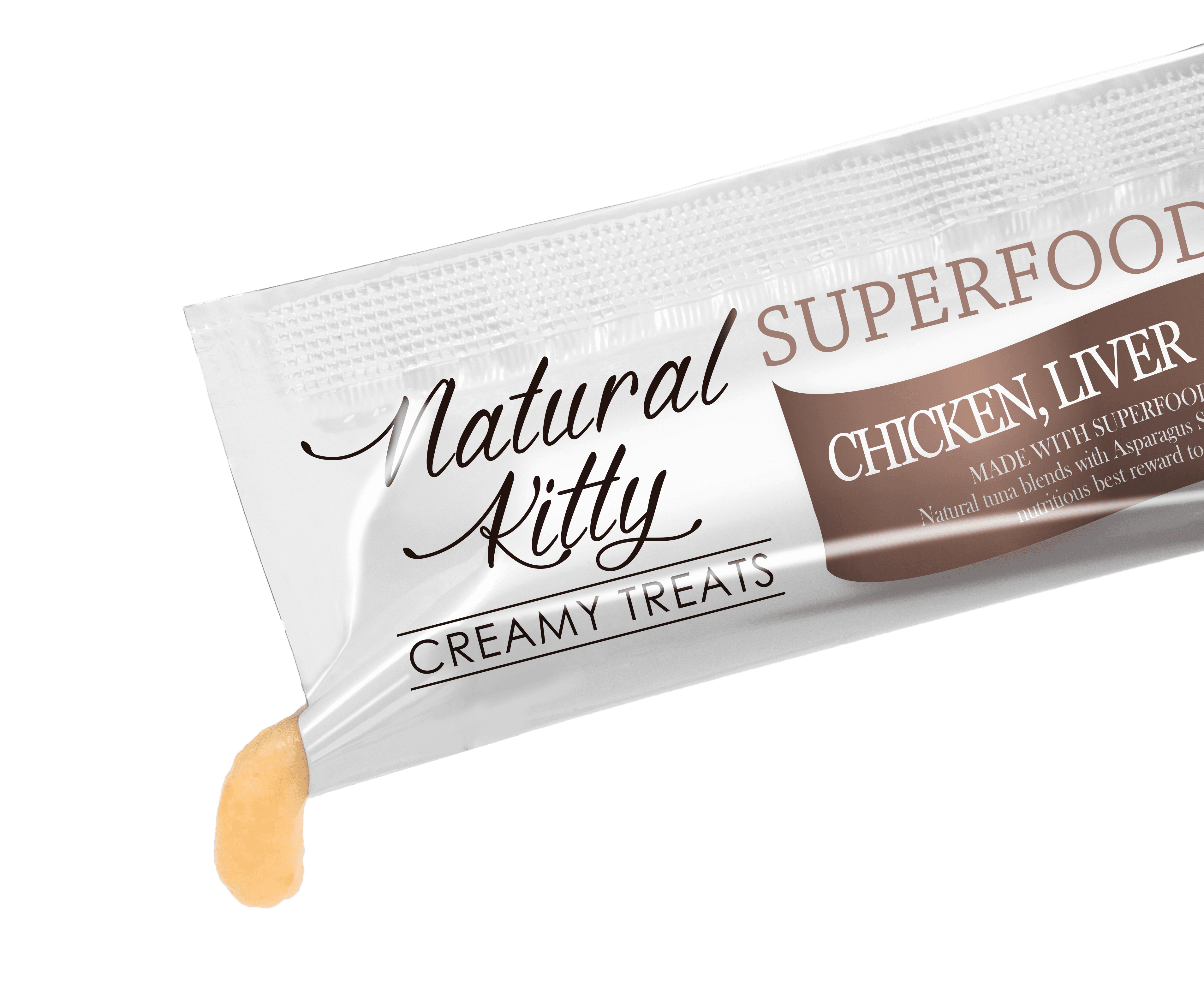 Natural Kitty Creamy Treats Superfood Blend Chicken and Chicken Liver with Flaxseeds - kremzmiesakurczaka_4