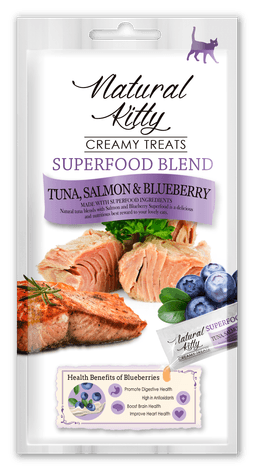 Natural Kitty Creamy Treats Superfood Blend Tuna, Salmon and Blueberry - kremzrybiborowek_1